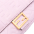 Fendi AB Fendi Pink Light Pink Calf Leather Medium Embossed FF Baguette Satchel Italy