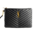 Saint Laurent Cassandre Small Leather Clutch Black