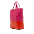 Celine B Celine Pink Hot Pink with Orange Calf Leather Bicolor Vertical Cabas Tote Italy