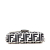 Fendi AB Fendi White Canvas Fabric Zucca Embroidered Baguette Satchel Italy