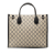 Gucci Interlocking Small Canvas GG Tote Handbag Brown