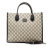 Gucci Interlocking Small Canvas GG Tote Handbag Brown