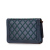 Chanel B Chanel Blue Midnight Blue Calf Leather skin Double Stitch Boy Wallet On Chain Italy