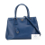 Prada B Prada Blue Saffiano Leather Medium Lux Galleria Satchel Italy