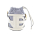 Fendi AB Fendi White with Blue Calf Leather Mini Nylon Vitello King Logo Step Out Bag Italy