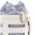 Fendi AB Fendi White with Blue Calf Leather Mini Nylon Vitello King Logo Step Out Bag Italy
