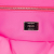 Fendi B Fendi Pink Chemical Fiber Fabric Medium Embossed Lycra Baguette Satchel Italy