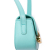 Celine B Celine Blue Turquoise Calf Leather Triomphe AirPods Case with Strap Italy