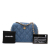 Chanel AB Chanel Blue Denim Denim Fabric Quilted Pearl Crush Camera Bag Italy