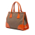 Prada B Prada Brown Light Brown Canvas Fabric Saffiano Trimmed Canapa Logo Double Zip Satchel Turkey