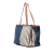 Loewe B LOEWE Blue with Multi Canvas Fabric Paulas Ibiza Large Stripes Cushion Tote Portugal