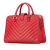 Saint Laurent B Saint Laurent Red Calf Leather Small Chevron skin Monogram Cabas Satchel Italy