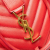Saint Laurent B Saint Laurent Red Calf Leather Small Chevron skin Monogram Cabas Satchel Italy