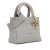 Christian Dior B Dior Gray Light Gray Canvas Fabric Medium Cannage Lady D Lite Italy