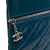 Chanel B Chanel Blue Peacock Lambskin Leather Leather CC Quilted Lambskin Multi Zip Clutch Italy