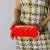 Chanel CC Quilted Patent Leather Long Zip Around Wallet Coral Red
