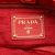 Prada B Prada Red Nylon Fabric Vitello Daino Trimmed Tessuto Satchel Italy