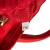 Prada B Prada Red Nylon Fabric Vitello Daino Trimmed Tessuto Satchel Italy
