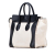 Celine B Celine Brown Light Beige Canvas Fabric Mini Tricolor Luggage Tote Italy