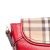Burberry B Burberry Red Patent Leather Leather and Haymarket Check Coated Canvas Maydown Crossbody Italy