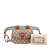 Gucci AB Gucci Brown Beige Coated Canvas Fabric Mini GG Supreme Web Bamboo 1947 Belt Bag Italy