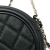 Chanel AB Chanel Black Caviar Leather Leather Caviar CC Filigree Round Clutch with Chain Italy