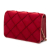 Chanel B Chanel Red Velvet Fabric CC Quilted Wallet on Chain Italy