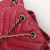 Chanel Gabrielle Matelassè Distressed Calfskin Leather 2-Ways Bucket Backpack Cherry Red