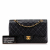 Chanel Vintage Classic Double Flap Medium Lambskin Leather Matelassè Shoulder Bag Black