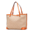 Gucci B Gucci Brown Beige with Orange Canvas Fabric Medium Diamante Craft Tote Italy