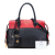 Prada B Prada Black Saffiano Leather and City Calf Esplanade Satchel Italy