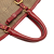 Prada B Prada Brown Beige with Pink Rose Gold Canvas Fabric Canapa Logo Bow Satchel Turkey
