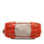 Prada B Prada Brown Beige with Orange Canvas Fabric Cinghial Trimmed Canapa Satchel Italy