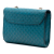 Gucci B Gucci Blue Peacock Calf Leather Mini Microguccissima Emily Crossbody Italy