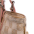 Loewe B LOEWE Brown Beige with Gold Canvas Fabric Anagram Embroidered Tote Spain