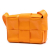 Bottega Veneta Orange Extra Mini Crinkled Lambskin Intrecciato Cassette Crossbody Italy