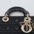 Christian Dior Lady Dior Small Lambskin Leather My ABCDior Cannage Tote Handbag Black