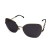 Chanel Pilot Acetate and Calfskin Quilted Square Sunglasses Black