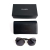 Chanel Pilot Acetate and Calfskin Quilted Square Sunglasses Black