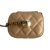 Chanel Vanity Case Mini Caviar Leather Pearl Charm Quilted Handbag Champagne Gold-tone