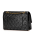 Chanel Vintage Classic Double Flap Medium Lambskin Leather Matelassè Shoulder Bag Black