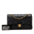 Chanel Vintage Classic Double Flap Medium Lambskin Leather Matelassè Shoulder Bag Black