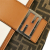 Fendi AB Fendi Brown Canvas Fabric Zucca Convertible Leather Belt Bag Italy
