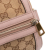 Gucci B Gucci Brown Beige with Pink Light Pink Canvas Fabric Medium GG Joy Boston Bag Italy