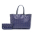 Goyard B Goyard Blue Dark Blue Coated Canvas Fabric Goyardine Saint Louis PM France