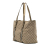 Gucci B Gucci Brown Beige with Gold Canvas Fabric Large GG Jolicoeur Tote Italy