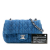 Chanel B Chanel Blue Tweed Fabric Mini Rectangular Classic Single Flap France