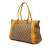 Gucci B Gucci Brown Canvas Fabric GG Bella Satchel Italy