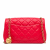 Chanel Classic Single Flap Mini Lambskin Leather Pearl Crush Matelassè Shoulder Bag Red