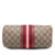 Gucci B Gucci Brown Beige with Red Coated Canvas Fabric Small GG Supreme Web Joy Boston Bag Italy
